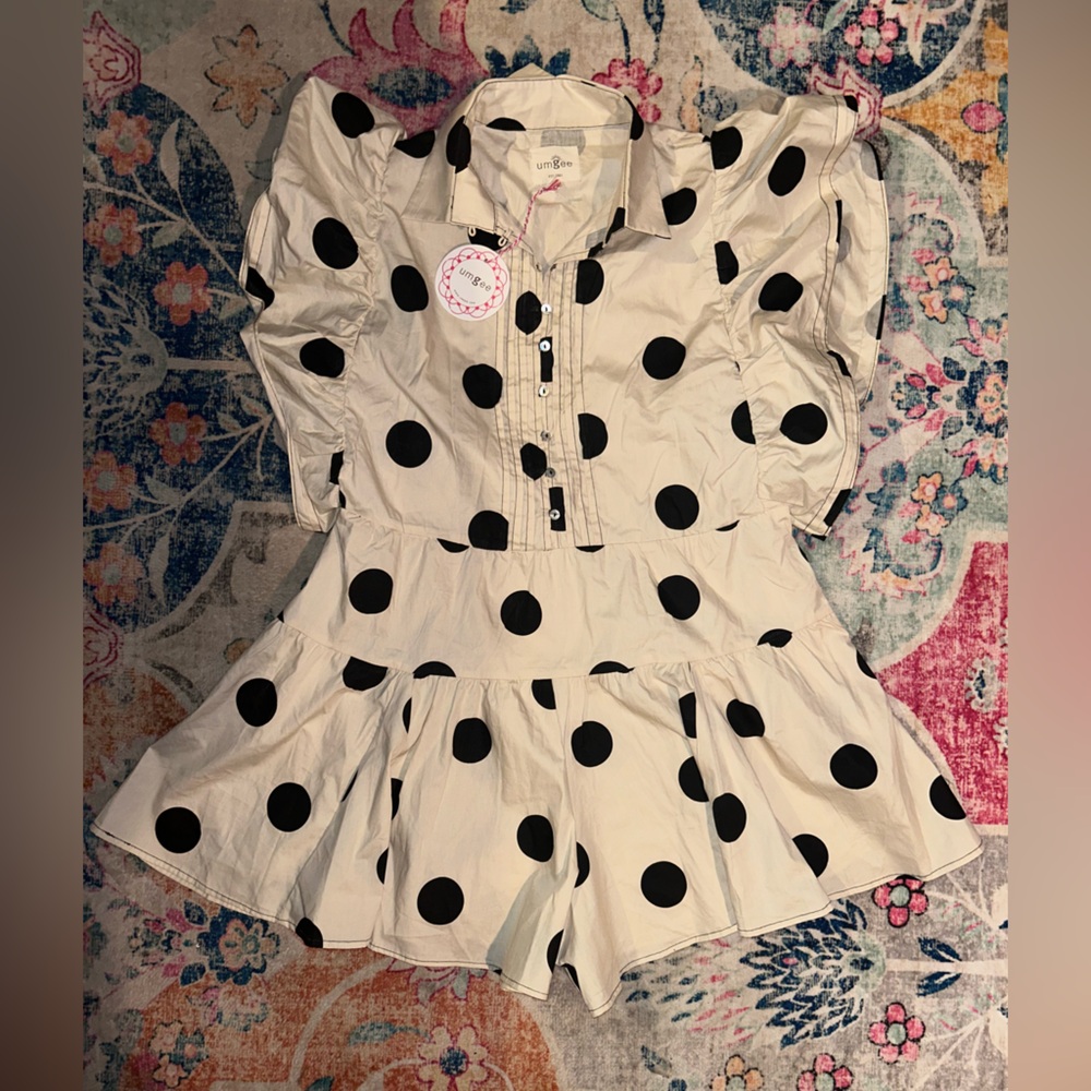 Umgee Polka Dot Ruffle Romper